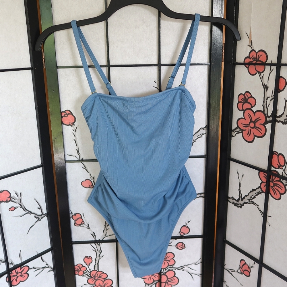 Shade & Shore Powder Blue One Piece Swimsuit Classic Design